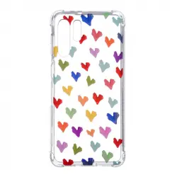 Funda para Samsung Galaxy S21 Ultra Dibujo Corazones Paint