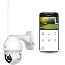 Garza Smart Cámara Inteligente de Vigilancia 1080P HD Wifi 360° para Exterior