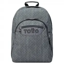 Mochila Escolar Totto Adaptable A Carro Gris Metálico Acuareles Gris