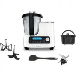 Moulinex Hf452110 Clickchef Robot De Cocina Multifunción, Capacidad Útil 2 L, Compacto, 32 Funciones, Báscula Integrada, Cesta De Vapor