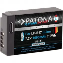 Patona Platinum Batería LP-E17 con USB-C para Cámaras Canon