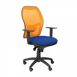 Piqueras y Crespo Jorquera Silla Malla Naranja Asiento Bali Azul