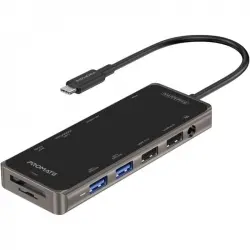 Promate PrimeHub-Pro Hub USB-C Multipuerto 100W