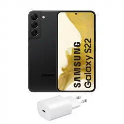 Samsung Galaxy S22 5G 256GB Negro Libre + Cargador 25W