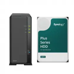 Synology DiskStation DS124 NAS 1GB RAM + 1x Disco Duro 12TB Synology Hat Plus