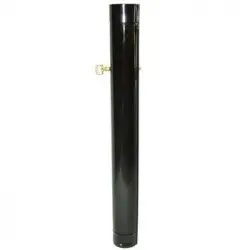 Tubo Estufa Negro Vitrificado De 120 Mm Con Llave De 25 Cm - Neoferr..