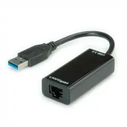 Value Adaptador USB 3.2 a Ethernet Gigabit 10/100/1000 Negro