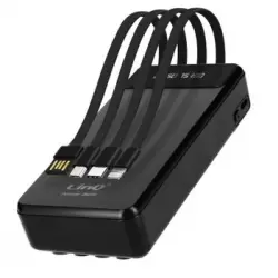 Batería Reserva Linq 25800mah 4en1 Cable Extraíble Y Salida Usb Compacta Negro