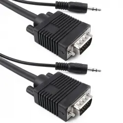 BeMatik Super Cable VGA con Jack 3.5mm Macho/Macho 20m Negro