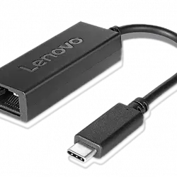 Cable de red - LENOVO 4X90S91831, USB Tipo C a Ethernet, Negro
