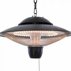 Calefactor Colgante Barcelona 1500 W Halógeno Negro Sunred