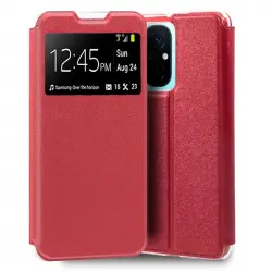 Cool Funda Flip Cover Liso Rojo para Xiaomi Redmi 12C