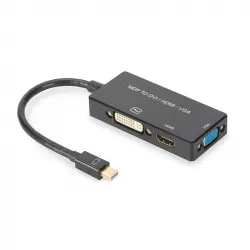 Digitus Adaptador Mini Displayport a HDMI/DVI-D/VGA Negro