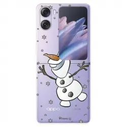 Funda Para Oppo Find N2 Flip Oficial De Disney Olaf Transparente - Frozen