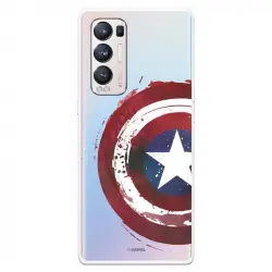 Funda Para Oppo Find X3 Neo Oficial De Marvel Capitán América Escudo Transparente Marvel