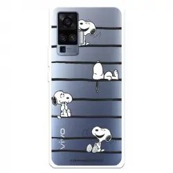 Funda Para Vivo X51 Oficial De Peanuts Snoopy Rayas - Snoopy