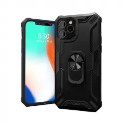 Icoveri Funda Protectora Militar Negra con Anillo y Soporte Magnético para iPhone 12 Pro Max