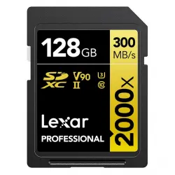 Lexar - Tarjeta De Memoria Professional SDXC 128GB 2000x Serie GOLD