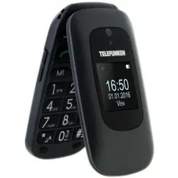 Telefunken TM 250 IZY Teléfono con Tapa Negro Libre