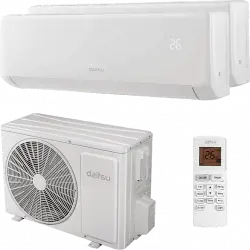 Aire acondicionado - Daitsu DSM-9U2KDB, Split 2x 1, 2.150 fg/h + fg/h, Bomba de calor, Blanco