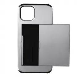 Avizar Funda Defender Antigolpes con Compartimento de Tarjetas Corredero Gris para iPhone 13
