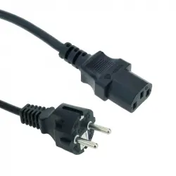 Bematik Cable Eléctrico de Alimentación IEC60320 C13 a Schuko Macho Recto 5m Negro