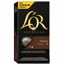 Cápsulas monodosis - L'Or Forza 9, 10 cápsulas, Para Máquinas Nespresso