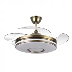 Fabrilamp Dani Ventilador de Techo con Motor DC Cuero