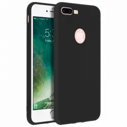 Forcell Soft Touch Funda de Silicona Negra para iPhone 7 Plus / 8 Plus