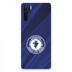 Funda Para Oppo A91 Del Zaragoza Cf Femenino Escudo Fondo Azul-negro - Licencia Oficial Zaragoza Cf Femenino