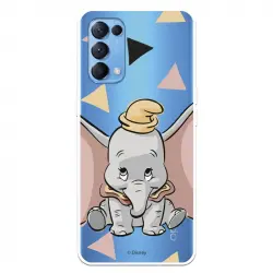 Funda Para Oppo Find X3 Lite Oficial De Disney Dumbo Silueta Transparente - Dumbo