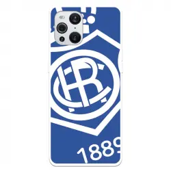 Funda Para Oppo Find X3 Pro Del Recre Escudo Fondo Azul Licencia Oficial Real Club Recreativo De Huelva