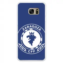 Funda Para Samsung Galaxy S7 Edge Del Zaragoza Cf Femenino Escudo Grande Fondo Azul - Licencia Oficial Zaragoza Cf Feme