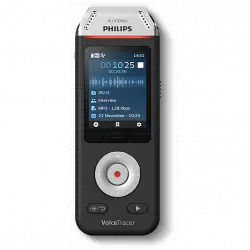 Grabadora de voz - Philips VoiceTracer DVT2110, 8 GB, Dos micrófonos HQ Estereo, MP3, PCM, Negro