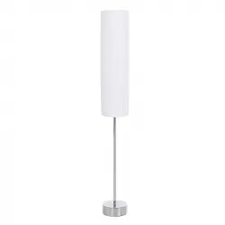 Homcom Lámpara De Pie Moderna E27 40w Pulsador De Pie Base De Acero Inoxidable