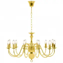 VidaXL Lámpara Colgante de Araña 12xE14 Dorado