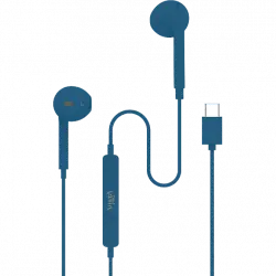 Auriculares de botón - Vieta Pro Homy, Auricular botón, Con micrófono, Type C, Azul