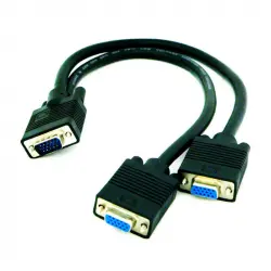 Cable Bifurcador SVGA HPDB15/M - 2 x HPDB15/H de 45 cm.