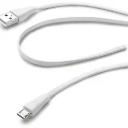Cable de datos - CellularLine, USB a Micro USB, blanco
