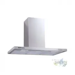 Campana Decorativa Inox Orbegozo. Clase Energética B. 3 Filtros De Aluminio. Motor 190 W. 90 Cm De Ancho.