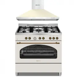Combo Pack Solthermic Cocina Profesional Gas + Campana Crema 8923