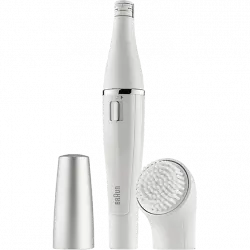 Depiladora - Braun Face 810, para el vello facial, Con cepillo limpiador, Blanco