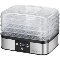 Deshidratador Alimentos, 4 Bandejas, 7 Niveles Temperatura, Pantalla Lcd, Seca Frutas, Verduras Plata 350w Proficook Dr1116