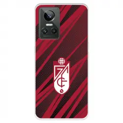 Funda Para Realme Gt Neo 3 Del Granada Cf Escudo - Líneas Rojas Y Negras - Licencia Oficial Granada Cf