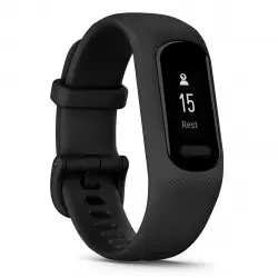 Garmin - Pulsera De Actividad Vívosmart 5 Negra Con Banda De Silicona Negra, Talla L
