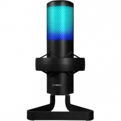 Micrófono - Newskill Apholos Pro, Con cable, USB, AUX, RGB con cambio de color, Modo Eco, 4 Patrones polaridad, Negro