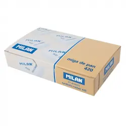 Milan Caja de 20 Gomas de Borrar Miga de Pan 420 Rectangulares Blanco/Rosa