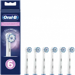 Recambio para cepillo dental - Oral-B Sensitive Clean, Pack de 6, Blanco