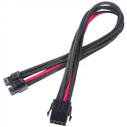 SilverStone PP07-EPS8BR Cable Extensor de Alimentación EPS 8 Pin a EPS/ATX 4+4 Pin 30cm Negro/Rojo