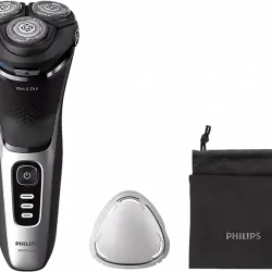 Afeitadora - PHILIPS S3241/12, Autonomía 60 min, Cabezales flexibles, En seco y húmedo, PowerCut, Negro